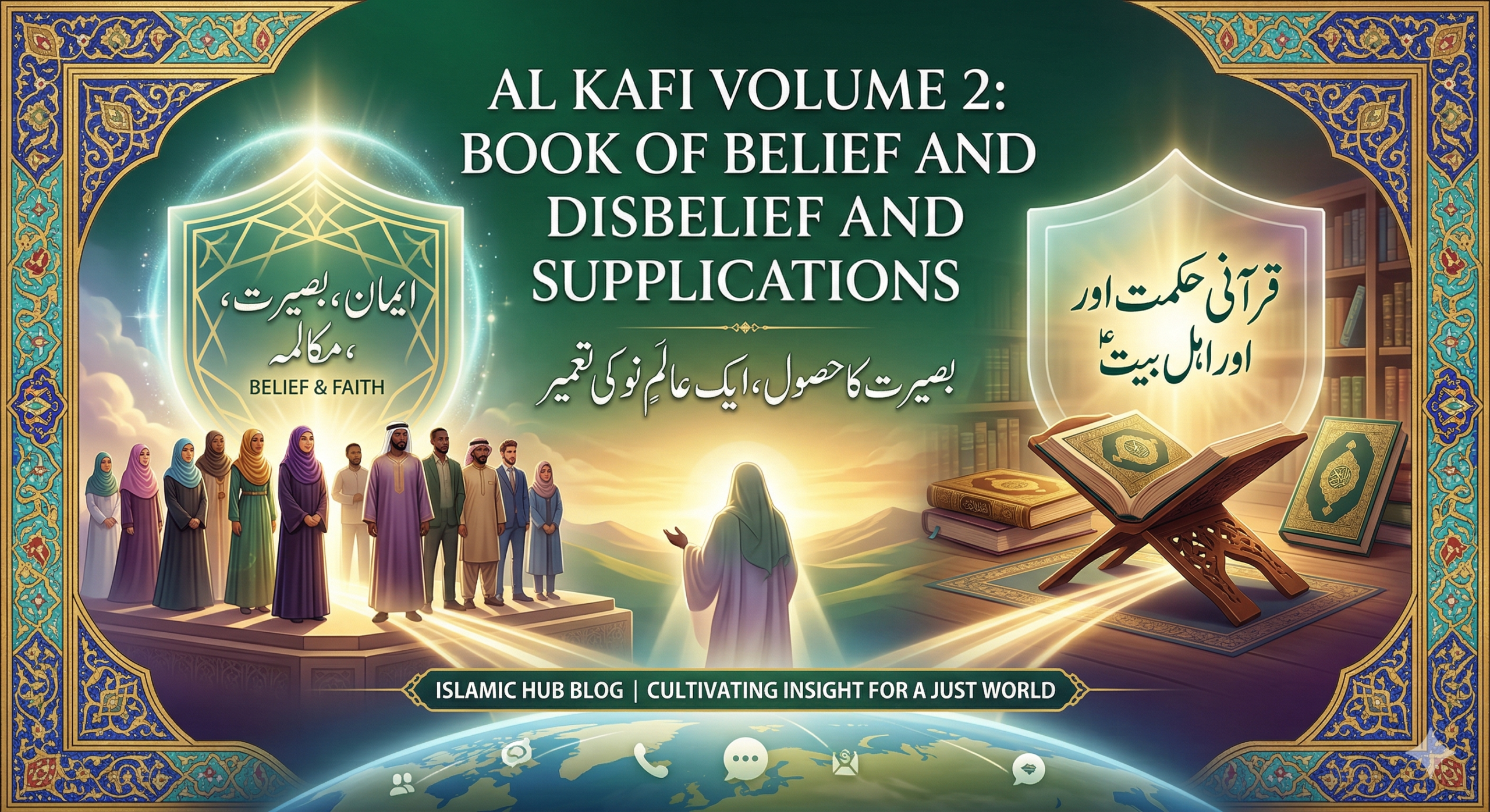 AL KAFI VOLUME 2: BOOK OF BELIEF AND DISBELIEF AND SUPPLICATIONS.