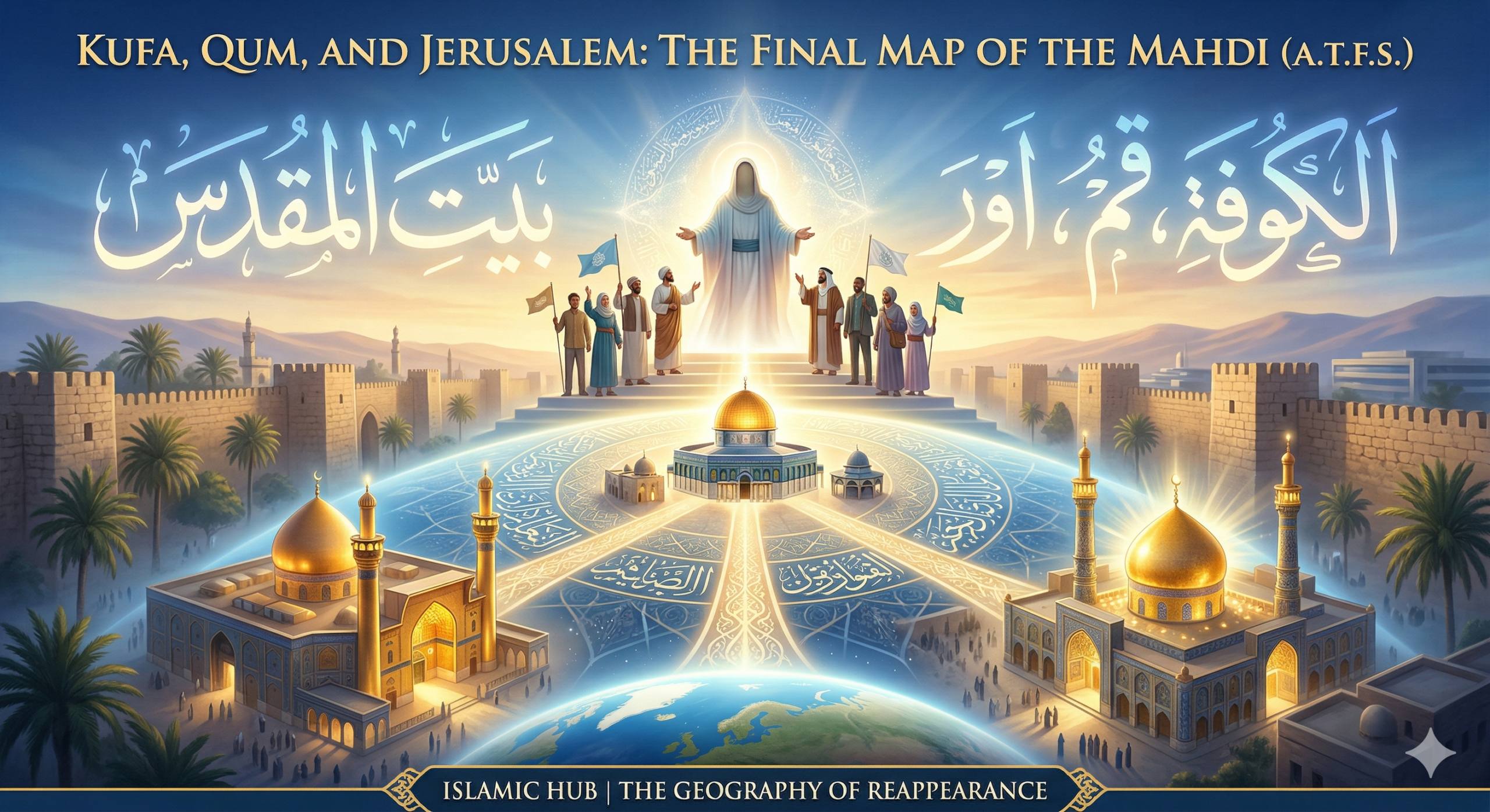 The modern axis of political power is shifting, but the sacred geography of the End of Times is fixed. This article provides a strategic analysis of the three pivotal cities mentioned in Shia eschatology: Kufa (the future capital), Qum (the hub of knowledge), and Jerusalem (the site of the final victory).